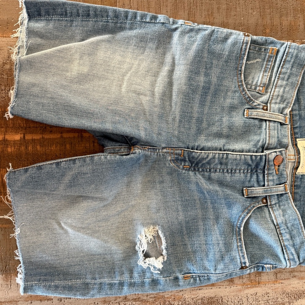 Madewell Blue Skinny Jeans Distressed Style